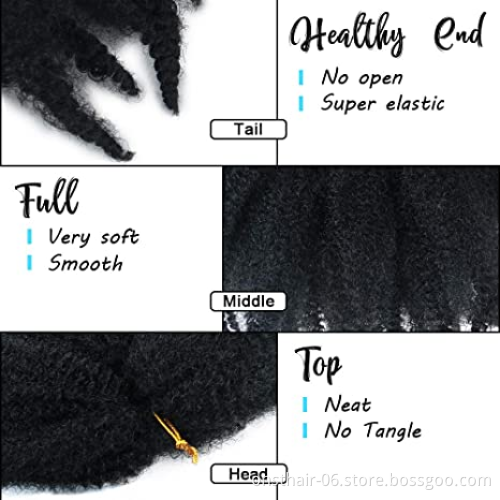 Afro Kinky Marley Braids Dreadlocks Royal Silk 613 Braid Grey Marley Hair Twist Afro Synthetic Braiding Extension locs